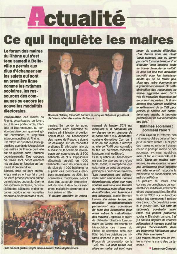 Congrès des Maires du Rhône à Belleville