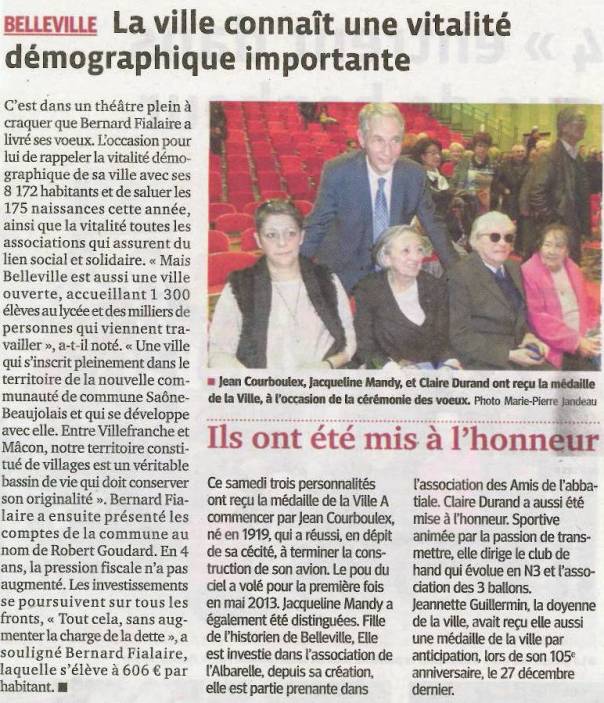 Belleville-sur-Saône : une démographie  importante.